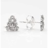 Pendientes de plata de ley de la Virgen del Rocío de un tamaño grande. Con cierre presión.