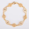 Pulsera de plata bañada en oro de 23 kilates de Botones Charros y filigranas charras con marcasitas. Muestra secundaria.