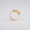 Anillo Néfele Botón Charro de plata de primera ley chapada en oro de 23 kilates. Con Marcasitas. Otra vista.