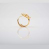 Anillo Néfele Botón Charro de plata de primera ley chapada en oro de 23 kilates. con perlas naturales. Otra muestra.