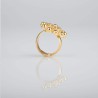 Anillo Néfele Botón Charro de plata de primera ley chapada en oro de 23 kilates. Otra vista.