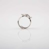 Anillo Botón Charro de plata de primera ley con perlas naturales. Otra vista.