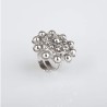 Anillo Botón Charro de plata de primera ley. Aro abierto.