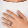 Anillo Botón Charro de plata de primera ley. pequeño. en Modelo.