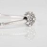 Charm Boton Charro de plata de ley para la pulsera de Pandora o similares. Muestra en pulsera Pandora.