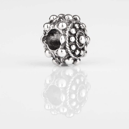 Charm Boton Charro de plata de ley para la pulsera de Pandora o similares. Muestra 2.