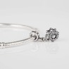Charm Boton Charro con colgante en plata de ley para la pulsera de Pandora o similares. Muestra en pulsera Pandora, detalle.
