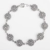 Pulsera de plata de primera ley con Botones charros de 11 mm de diámetro. Muestra secundaria.