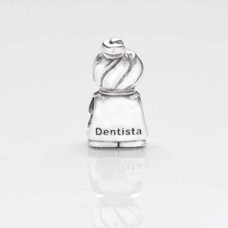 Charm Dentista en de ley para la pulsera de Pandora o similares. Frontal. Trasera