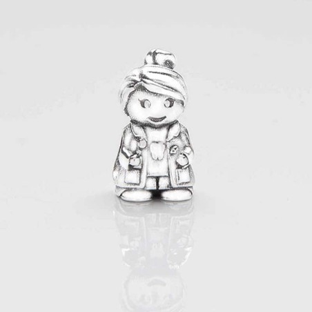 Charm Dentista en de ley para la pulsera de Pandora o similares. Frontal.