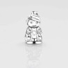 Charm Dentista en de ley para la pulsera de Pandora o similares. Frontal.