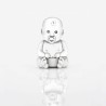 Charm Niño en plata de ley para la pulsera de Pandora o similares. Frontal.
