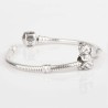 Charm de La Flamenca en plata de ley para la pulsera de Pandora o similares. Frontal. Pulsera con charm.
