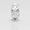 Charm Maña en plata de ley para la pulsera de Pandora o similares. Frontal.