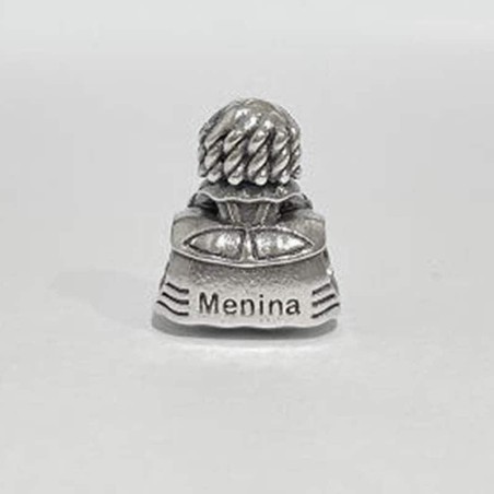Charm de La Menina en plata de ley para la pulsera de Pandora o similares. Trasera.