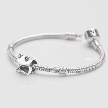 Charm Rana en plata de ley para la pulsera de Pandora o similares. Pulsera con charm.