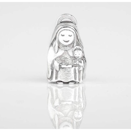 Charm Sta. Ana de Néfele en plata de ley para la pulsera de Pandora o similares. Vista frontal.