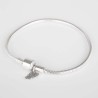 Pulsera cordón de plata flexible para CHARMS. Muestra principal