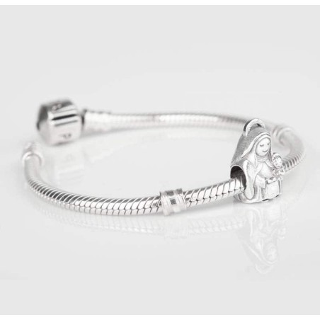 Charm Sta. Ana de Néfele en plata de ley para la pulsera de Pandora o similares. Pulsera con charm.