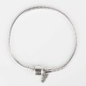 Pulsera cordón de plata flexible para CHARMS. Muestra segunda.