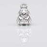 Charm de la Virgencita Macarena en plata de ley para la pulsera de Pandora o similares. Vista frontal.