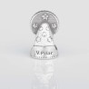Charm Virgencita del Pilar en plata de ley para la pulsera de Pandora o similares. Vista trasera.