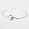 Pulsera cordón de plata flexible para CHARMS. Muestra principal. Muestra tercera.