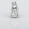 Charm Virgencita de la Esperanza en plata de ley para la pulsera de Pandora o similares. Vista frontal.