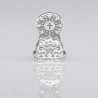 Charm Virgencita de los Desamparados "La Geperudeta" en plata de ley para la pulsera de Pandora o similares. Vista Trasera.