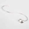 Pulsera cordón de plata flexible para CHARMS. Muestra principal. Muestra cuarta.