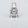 Charm Virgencita de Montserrat "La Moreneta" en plata de ley para la pulsera de Pandora o similares. Vista Frontal.