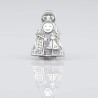 Charm de la Virgencita de Guadalupe en plata de ley para la pulsera de Pandora o similares. Vista frontal.