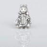 Charm Virgencita del Carmen en plata de ley para la pulsera de Pandora o similares. Vista frontal.