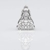 Charm de la Virgencita Fuensanta en plata de ley para la pulsera de Pandora o similares. Vista trasera.