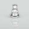 Charm Virgencita Milagrosa en plata de ley para la pulsera de Pandora o similares. Vista frontal.