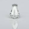 Charm Virgencita Milagrosa en plata de ley para la pulsera de Pandora o similares. Vista trasera.