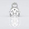 Charm Virgencita de la Cabeza con resplandor en plata de ley para la pulsera de Pandora o similares. Vista trasera.