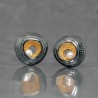 Pendientes Plata bicolor con perla.