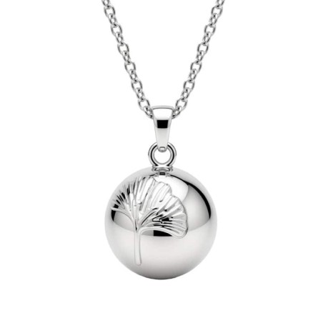 Llamador de Ángeles GINKGO, metal metal con hoja de ginkgo por un lado, liso por el otro.