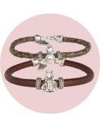 Pulseras Charms Cuero