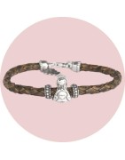 Pulseras de Cuero Trenzado Charms